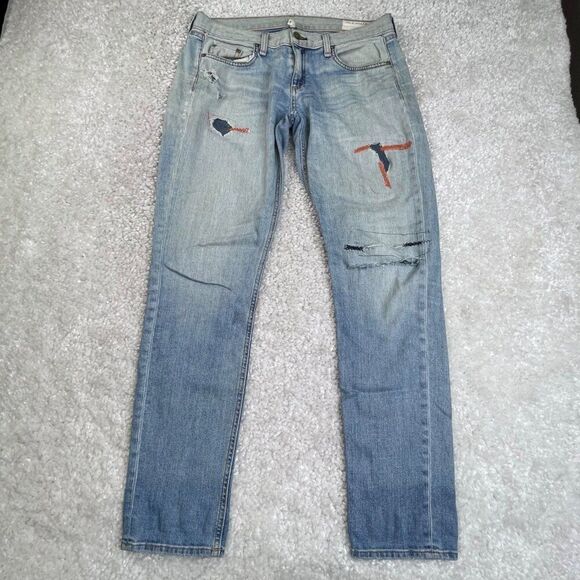 Rag & Bone Dre Boyfriend Distress Patch Reverse Armitage Jean - Picture 1 of 11
